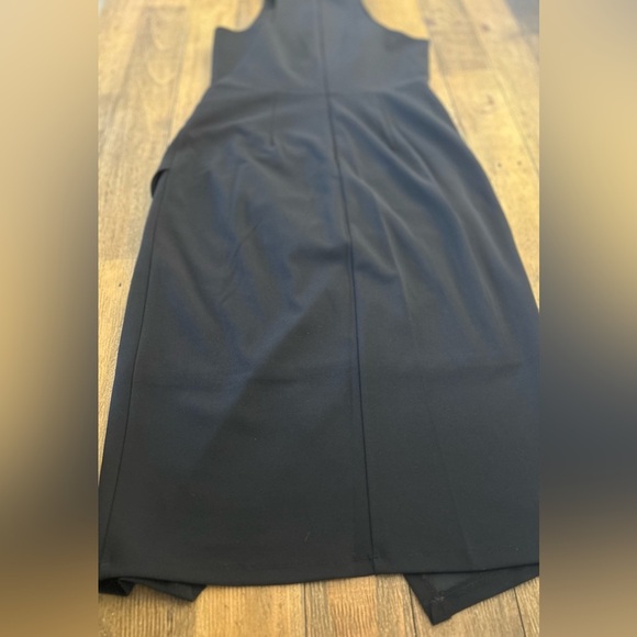 Laundry By Shelli Segal Black Cocktail Black Sleeveless Midi Dress Lined Sz 8 - Picture 10 of 17